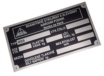 BSS (przyczepa)  PS2 10.08 tabliczka znamionowa