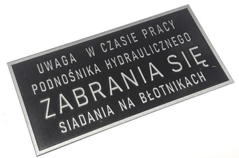 Ursus C 328 tabliczka opisowa Zabrania się siadać