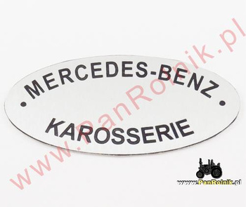 Mercedes W143 170 (Daimler Benz) tabliczka znamionowa MERCEDES-BENZ KAROSSERIE