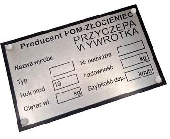 POM Złocieniec (przyczepa) tabliczka znamionowa