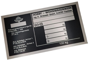 Hobby tabliczka znamionowa