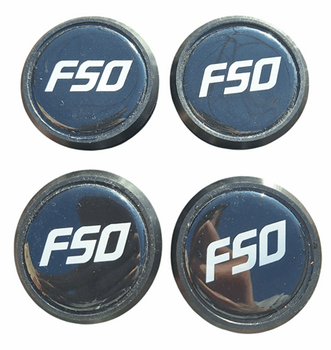 Polonez FSO dekielki kapselki ,czarne tło, 60 mm.