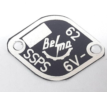 Belma SSPS 62 6V  tabliczka na sygnał klakson